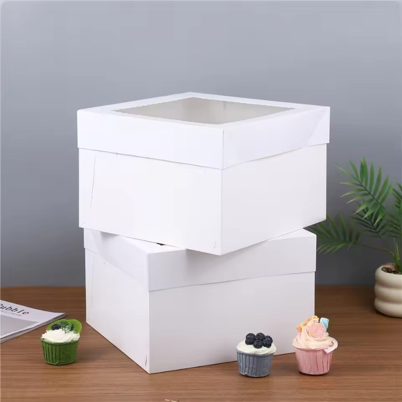 Wedding Decoration Supply - Yes2/4/6 adet tek kullanımlık beyaz kek