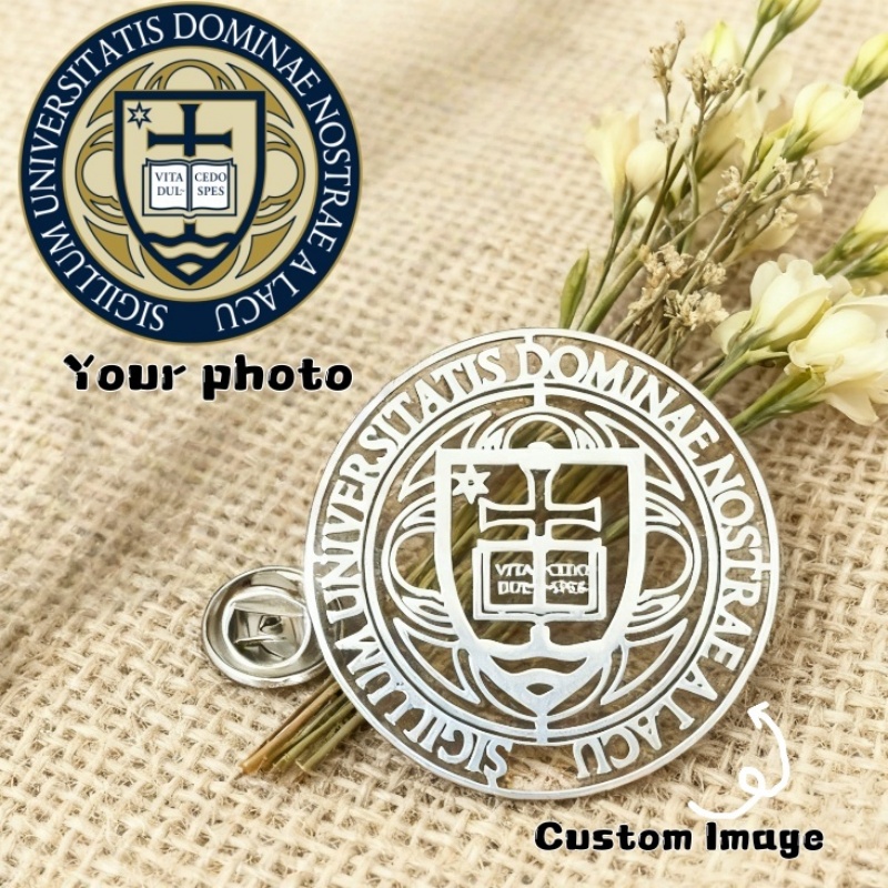 Wedding Supply Company - Özel Şirket Logosu Resimli Broş Kişiselleştirilmiş