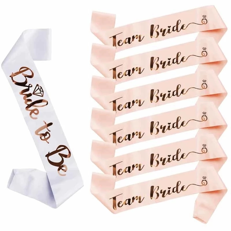 Bride Tribe Sash - 1Set gelin takım gelin saten kuşak
