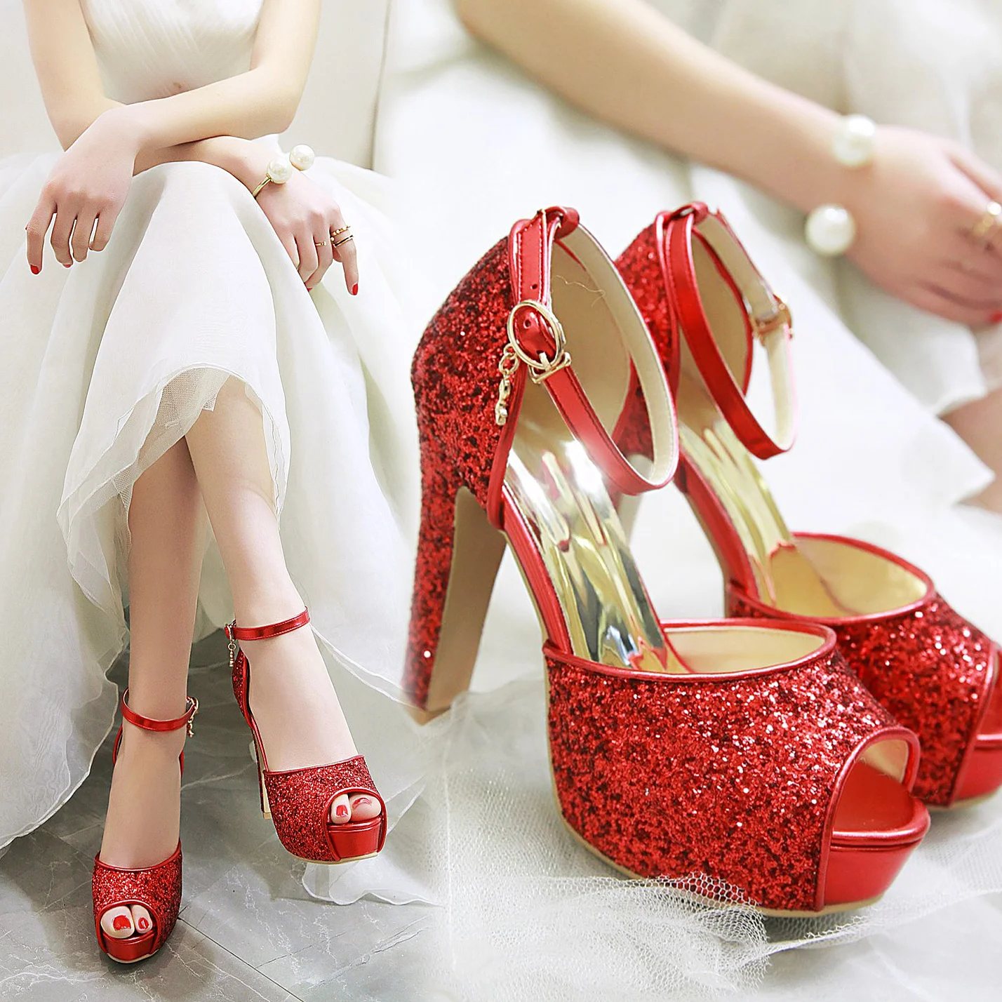 Gümüş Yaz Kadın Yüksek Topuk p - Wedding Shop incelemesi ve fiyatı