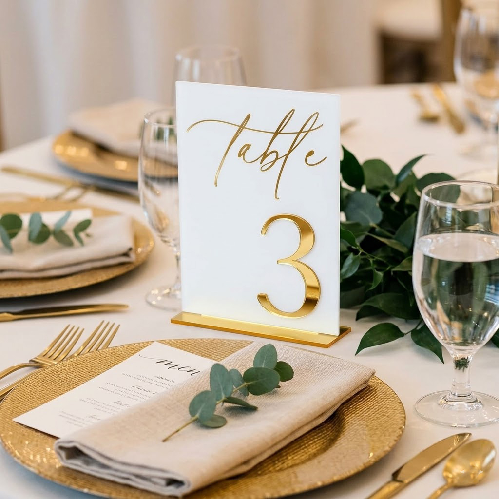 1-10 Düğün Masa Numaraları Sta - Table Number Gold incelemesi ve fiyatı