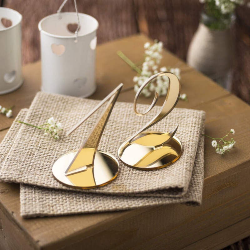 Ayaklı Akrilik Düğün Masa Numa - Table Number Gold incelemesi ve fiyatı