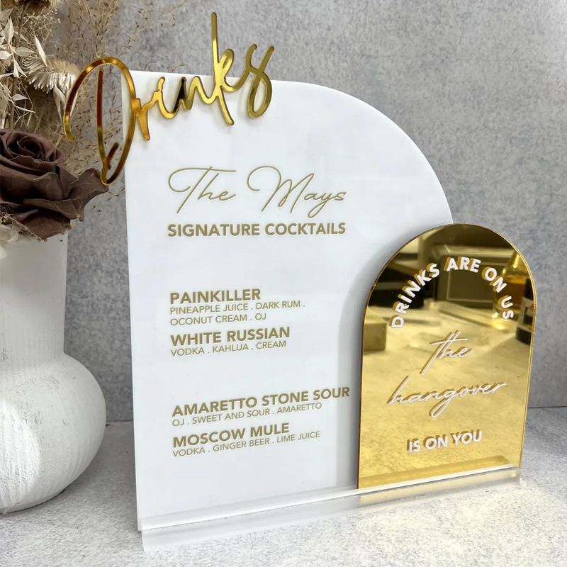 3D Kesimli Özel Bar Menüsü. Dü - Table Number Gold incelemesi ve fiyatı