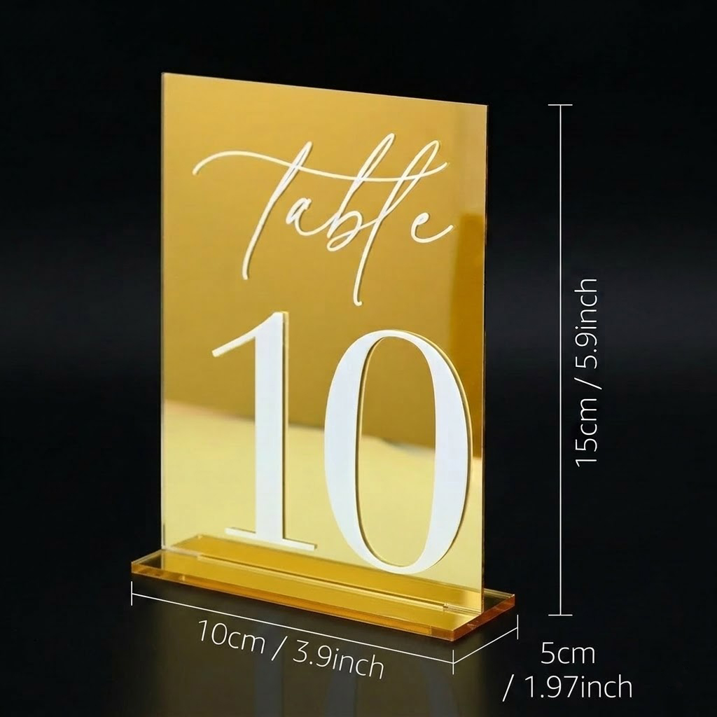 Altın Aynalı Akrilik Masa Numa - Table Number Gold incelemesi ve fiyatı