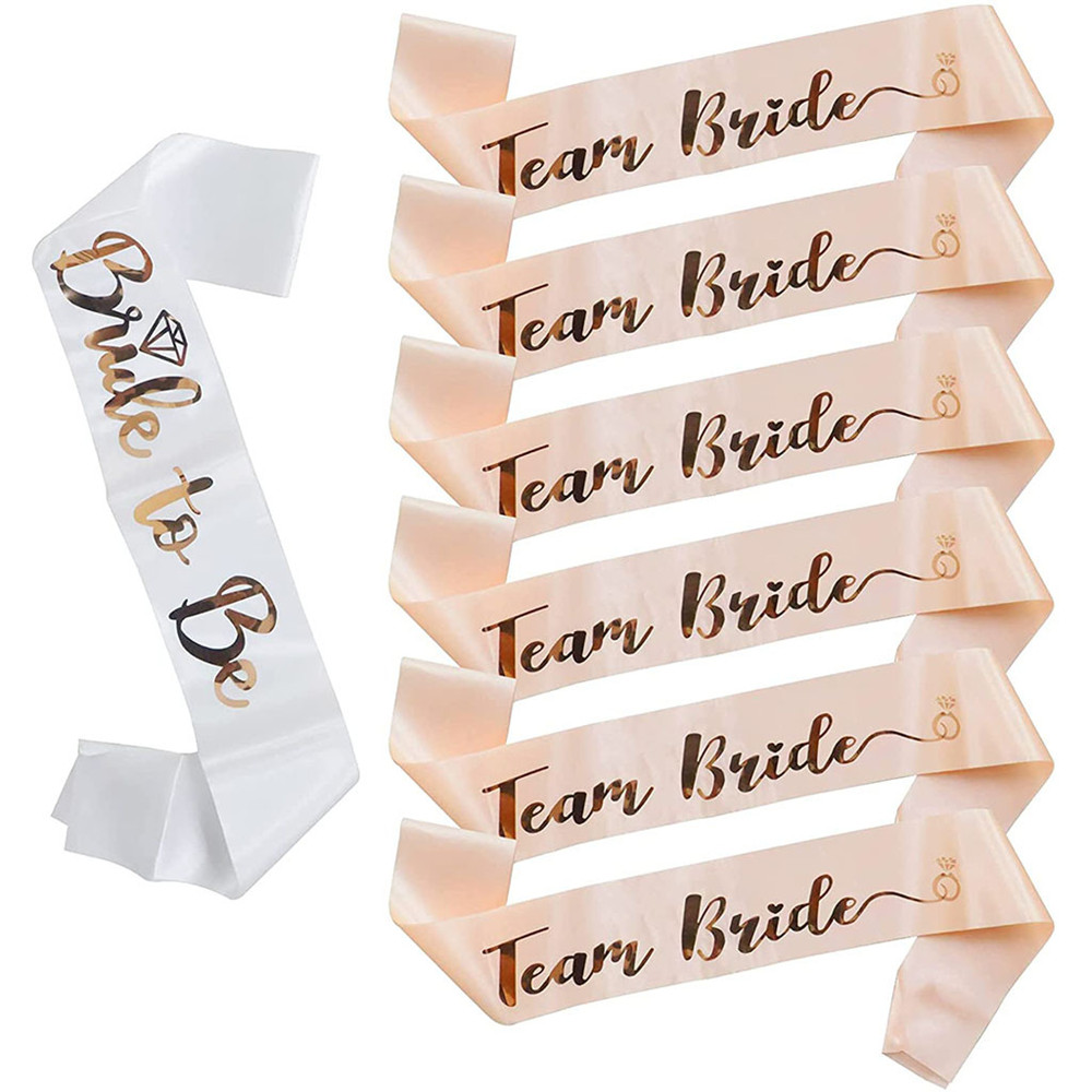 1 Set Gül Altın Rengi Gelin Ad - Bride Tribe Sash incelemesi ve fiyatı