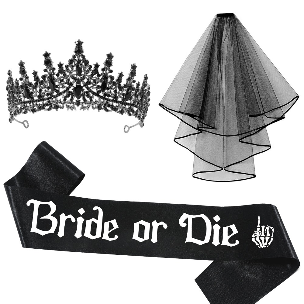 3 Parça Gotik Siyah Bekarlığa  - Bride Tribe Sash incelemesi ve fiyatı