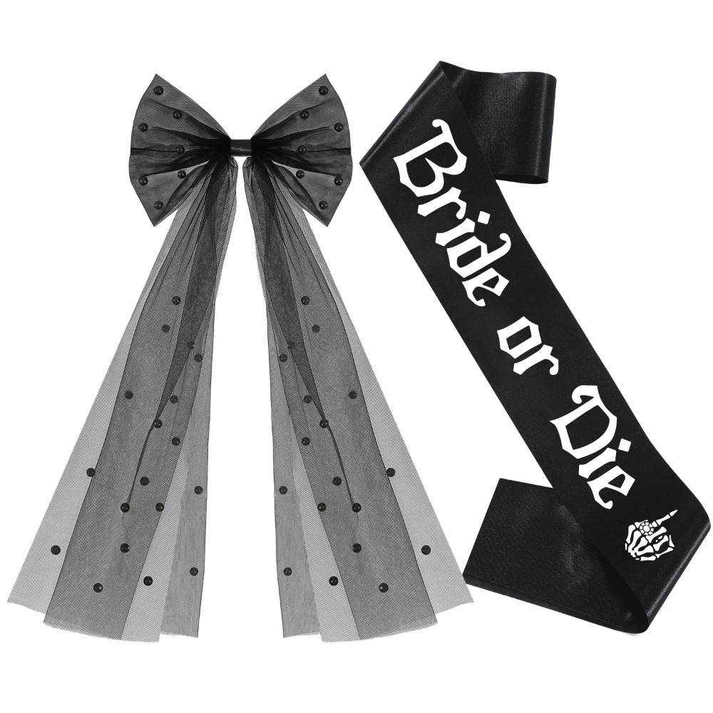 3 Parça Gotik Siyah Bekarlığa  - Bride Tribe Sash incelemesi ve fiyatı